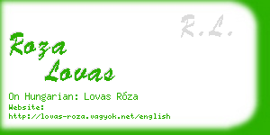 roza lovas business card